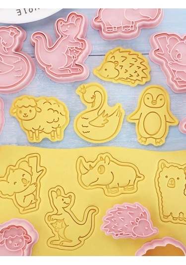 Katchıs Bisküvi Ve Zencefilli Kurabiye Kalıpları Hayvanlar 201441446 Pembe