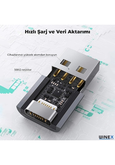 Winex Usb-A To Type-C 3.1 OTG Çevirici Dönüştürücü Adaptör