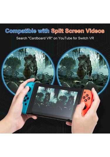 Devaso Nintendo Anahtarı Için Lcd/oled Vr Gözlük Oluklu Kağıt + Elastik Kumaş + Sünger Sanal Gerçeklik Gözlüğü