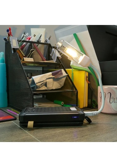 Usb Ledli Rustik Ampul - Florasan Tasarım Masa Lambası