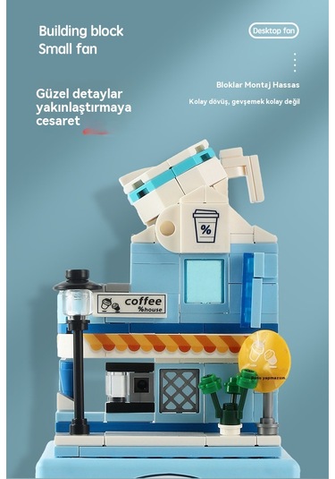 Jian Fan Yapıtaşımasa Üstün Vitesli Küçük Elektrik Fan Sarı