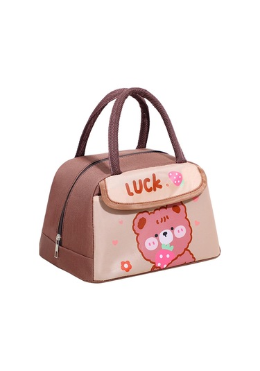 Dishykooker Karikatür Öğle Yemeği Kutusu Büyük Kapasiteli Yeniden Kullanılabilir Taşınabilir Yalıtım Bento Çantası Okul Açık Piknik Için