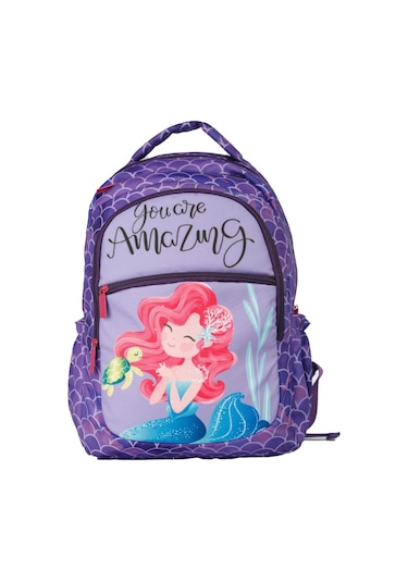 Pippa Amazing Denizkızı Dört Bölmeli Mor Kız Çocuk Okul Çantası Çok Renkli