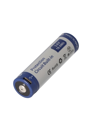 21700 li-Ion Pil 5000 Mah li-Ion 3.7V - 3.6V 76 2x21.4MM Pcb Korumalı Usb-C Şarj Seçeneği Dahil P2150Tc