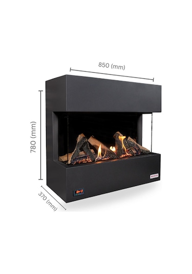 Revega H75AB Arkadan Bacalı Doğalgazlı Şömine