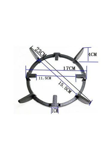 Yuntech01 Duru Tutucu Demir Tava Standı - Mikrodalga Ve Ocak Uyumlu, Dört Ayaklı Stabilite, 23cm Genişlik Siyah