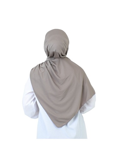 Şal Zarif Başörtüsü Eşarp Tesettür Giyim Uzun Abiyelik Koyu Vizon