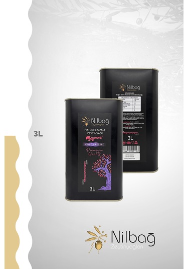 Nilbağ Zeytinyağları Ayvalık Natural Sızma Zeytinyağı Meyvemsi Teneke 3 L