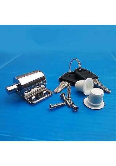 Veranda Kapısı İçin Yeni Sürgülü Pencere Kilidi - Gümüş - Vidalı