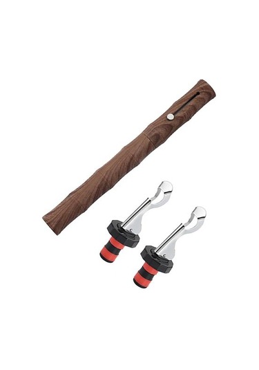 Taşınabilir Şarap Şişesi Açacağı Retro Kırmızı Şarap Şişesi Açacağı Şarap Şişesi Tirbuşon Folyo Kesici Cork Çektirme Bar Aracı Piston Tipi Şarap Tıpaları