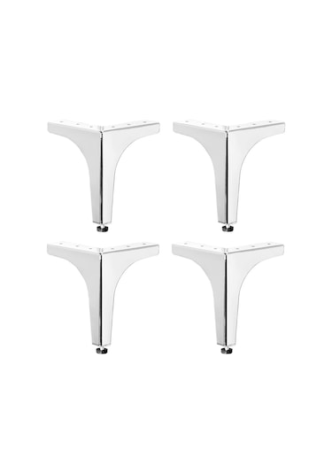 4 Adet Klas Ayak Metal 17 Cm Krom Mobilya Koltuk Ayağı