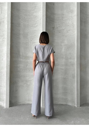 Bluz Pantolon Takım S255057 Gri