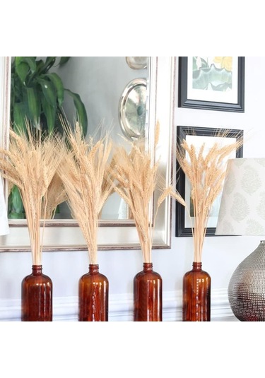 Hangfox Doğal Buğday Tohumu Çiçek Demeti, Açılış Hediyesi, Bahçe Dekorasyonu, 100 Adet, 60 Cm Uzunluk