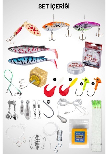Spin At-çek Deniz Ve Göl Profesyonel Olta Seti Takımı - M - 1.50mt / 10-30gr - 42 Parça Elite