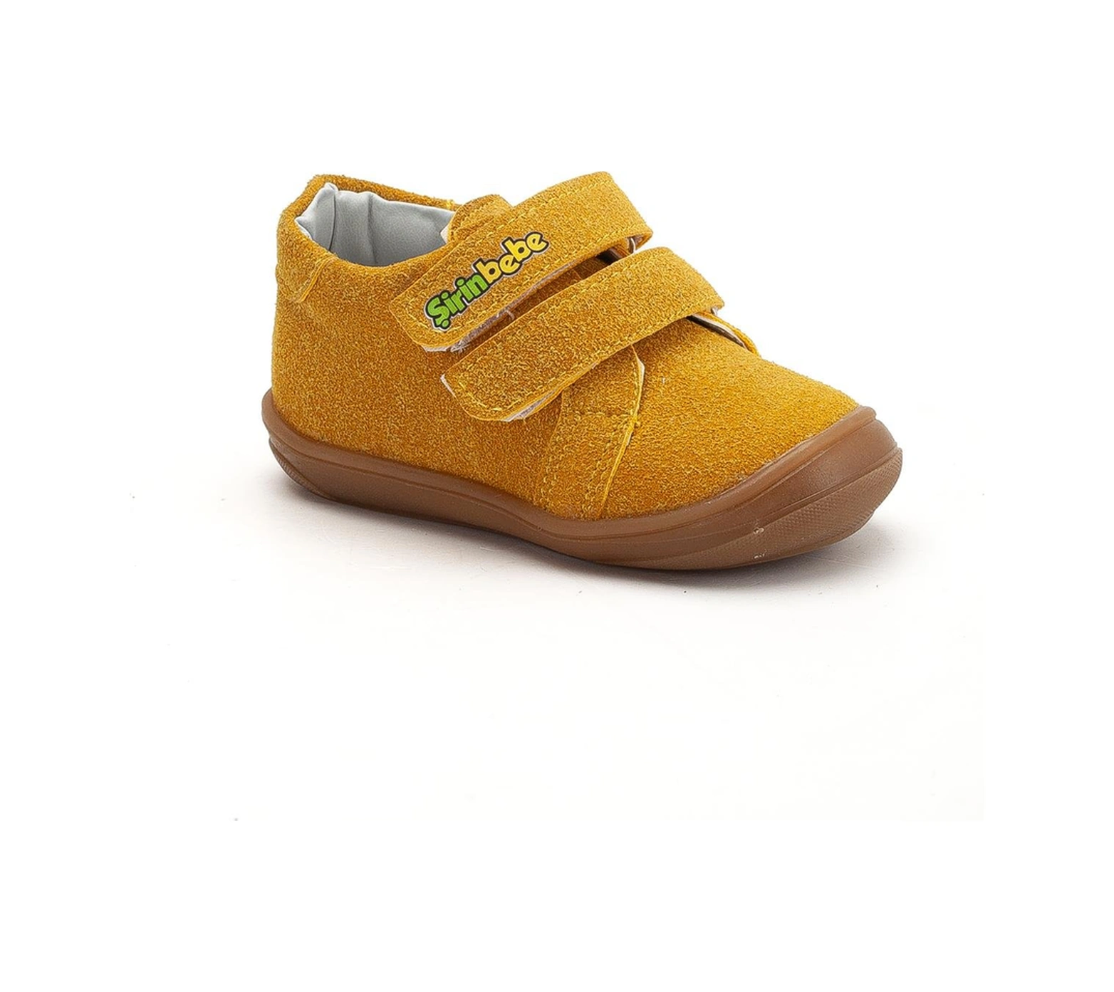Şirinbebe Ortopedik Erkek İlkadım Bebek Ayakkabı Sarı Çift Cırtlı-4192 Sarı