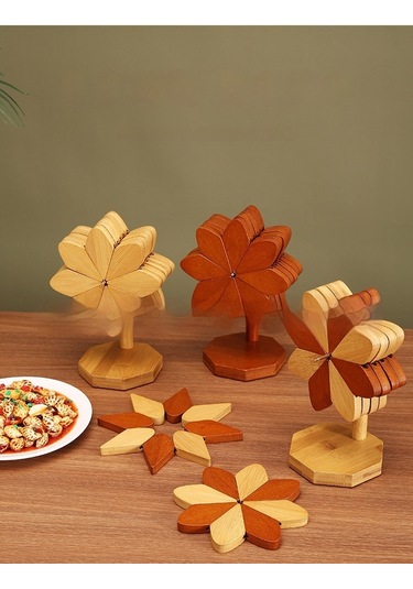 Spring Bir Ağaçyel Değirmeniısıyalıımıplacemat Kahverengi - Sarı