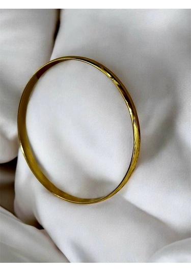 316 L Çelik Gold Kalın Ajda Bilezik 65mm