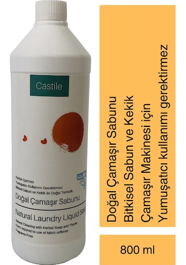 Castile Doğal Çamaşır Sabunu 800 ML