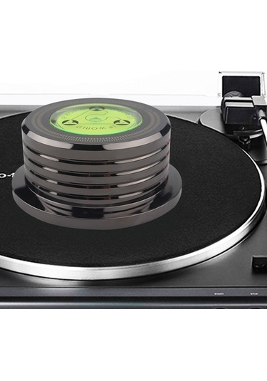 Novahub Profesyonel Lp Plak Stabilizatörü - 50hz Titreşim Önleyici, Siyah, Alüminyum, Lp Pikap Uygun