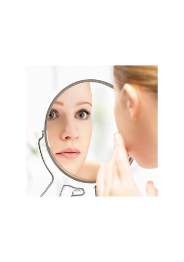 Taşınabilir 6 İnç 2 Yönlü Büyüteçli Makyaj Aynası B Diğer