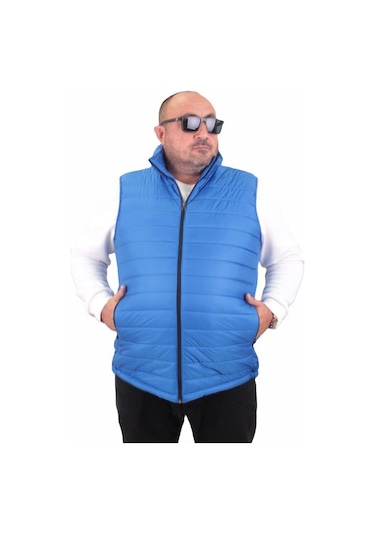 Starbattal Büyük Beden Jessica Su Itici Yelek 22810 Saks - 2Xl Saks Mavisi