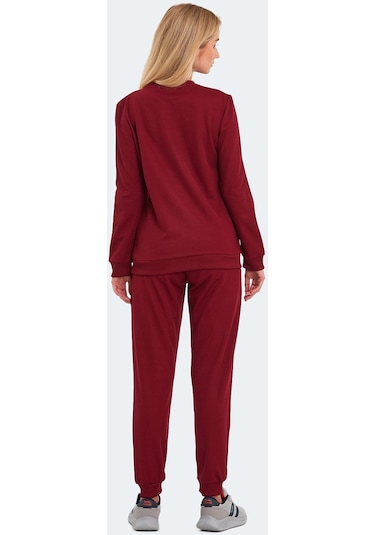 Slazenger OLINDA Kadın Cepli Bordo Eşofman Takımı