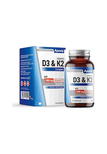 Apexis Vitamin D3 - K2 Complex 1000 MG x 30 Kapsül