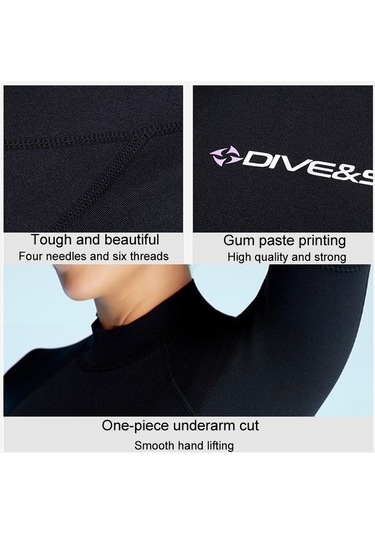 Dıve&saıl 1.5mm Kısa Kollu Tek Parça Warm Wetsuit Sörf Şnorkel Kış Yüzme Dişlisi Erkek 001
