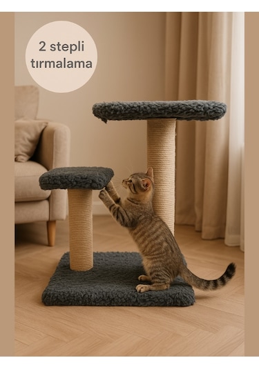 Komano Pontika 2 Adımlı Kedi Tırmalama Tahtası