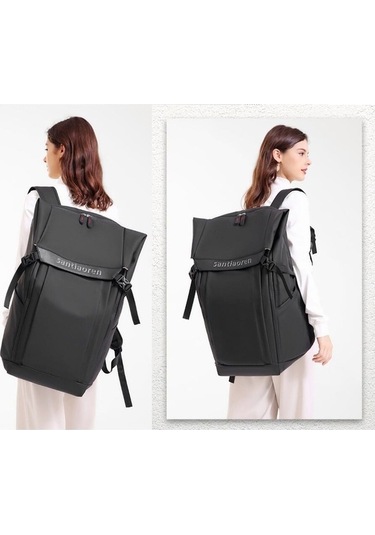 Str-8105 Büyük Kapasiteli Seyahat Spor Günlük Unisex Sırt Çantası Yeşil Yeşil