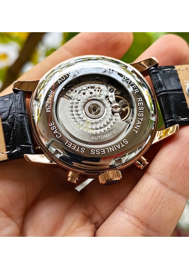 Raymond Star Seri Otomatik Erkek Kol Saati Rose Gold