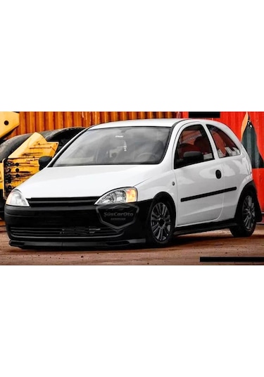 Opel Corsa C 2000-2006 Uyumlu Üniversal Laguna Lip Esnek Ön Lip 2 Parça Tampon Altı Dil Karlık Ön Ek 00 Şüscaroto Aksesuar
