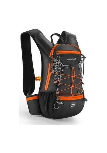 Maoyaya Dağ Bisikleti Ve Yürüyüş Çantası - 16l, Hafif, Su Geçirmez, Siyah Turuncu Kırmızı Kırmızı