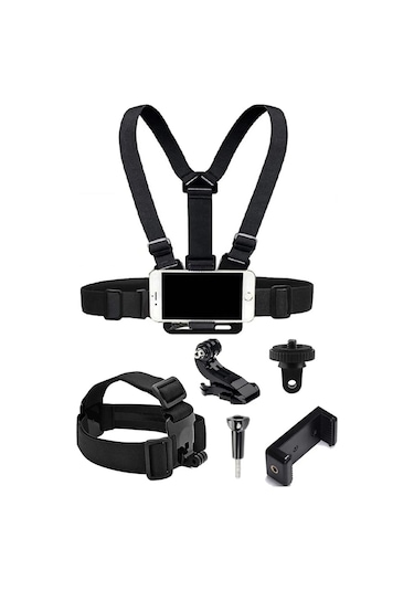 Aksiyon Kameralar Ve Telefonlar Ile Uyumlu Kafa Bandı Göğüs Bandı Çok Renkli