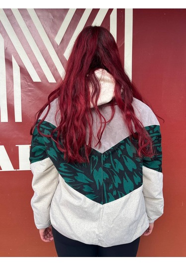 Unisex Aztek Retro Bomber Oversize Desenli Vintage Ceket Gksb4 Çok Renkli