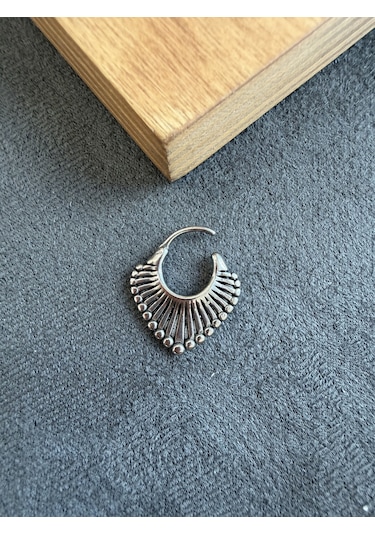 316 L Cerrahi Çelik Oval Toplu Model Halka Otantik Piercing Metalik Gri