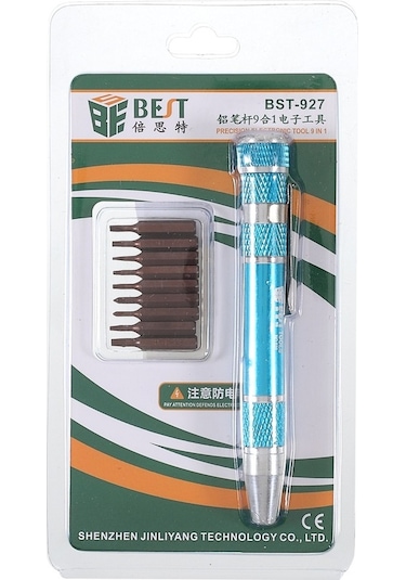 Dancemonkey Yüksek Kaliteli Bst927 Manyetik Kollu S2 Kalem Tornavida Seti 9 Parça