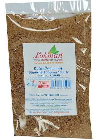 Lokman Doğal Öğütülmüş Süpürge Tohumu 100 G