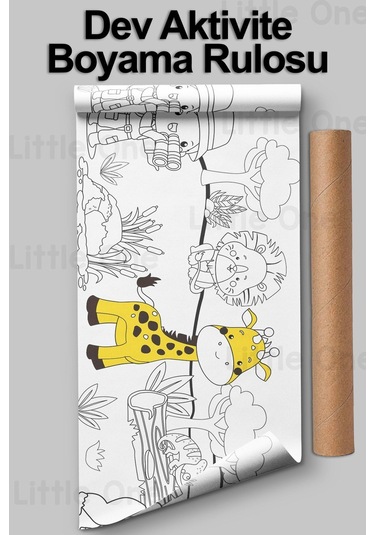 Melolisa Orman Aktivite Rulo Boyama Kağıdı - 62cm X 2.5 Metre Dev Rulo