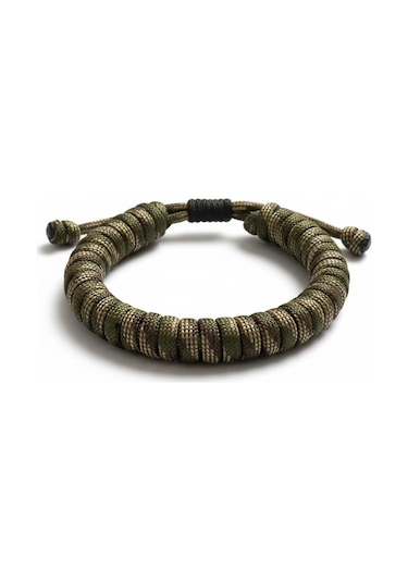 Plentiful Ranger Paracord Bileklik Kamuflaj Seri Yeşil - Siyah
