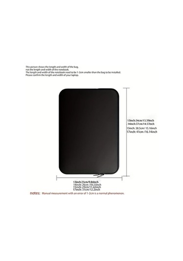 Trendooze Cloudstore 13 İnç Siyah Minimalist Polyester Laptop Kılıfı - Hafif Fermuarlı Çanta Siyah