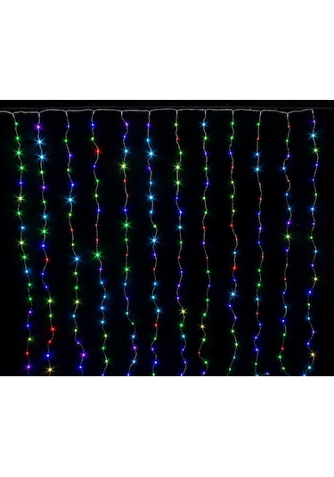 Perde Led 240 Ledli 8 Fonksiyonlu Dekor Lambası Rgb Gün Işığı
