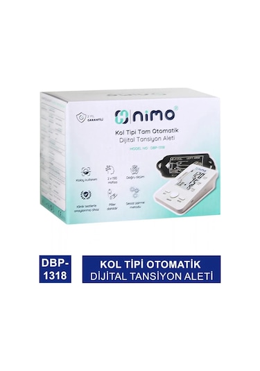 Nimo DBP-1318 Koldan Ölçer Konuşan Tansiyon Aleti Beyaz