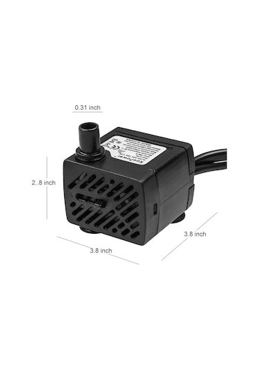 Cbtx 3w 4 Işık Sessiz Akvaryum Balık Tankı Filtrasyon Dalgıç Pompa Çeşme Suyu Pompası Ab Tak