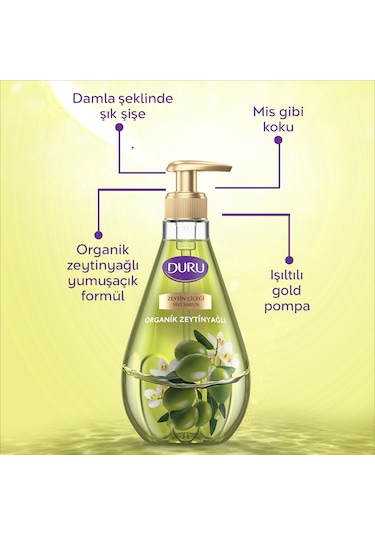 Duru Organik Zeytinyağlı Zeytin Çiçeği Sıvı Sabun 2 x 1500 ML + 500 ML