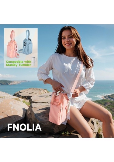 Besthome1 Stanley Termal Kupa Kılıfı - Isı Soğuk Saklama Çantası, Askılı Tasarım, Pembe Renk, Uygun Kişiler İçin Pembe