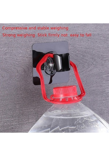 Primepickings Bk 1 Adet 7.2 7.2 Cm Ayarlanabilir Kendinden Yapışkanlı El Emme Matkapsız Duş Başlığı Tutu 2 Katlı Gri