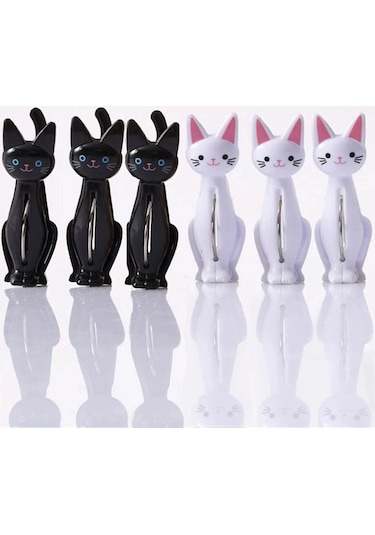 Pembe-4 Adet Sevimli Kediler Plastik Elbise Mandalları Clothespins Plaj Havlusu Klipler Çarşaf Çorap Rüzgar Geçirmez Çamaşır Mandalı