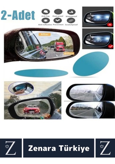 Uzun Ömürlü Sonbahar Kış Araç Görüş Koruma Montajsız Yan Ayna Yağmur Kaydırıcı Cam Film 1 Çift