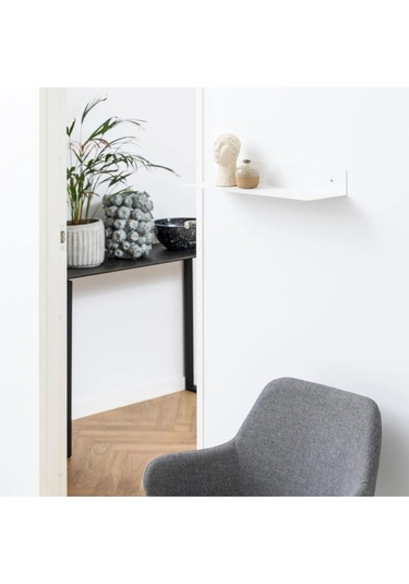 Neptün Metal Sac Duvar Rafı Beyaz